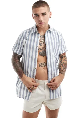 JACK & JONES Oxford stripe shirt in blue