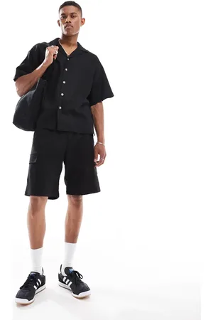 ADPT. Linen mix cargo shorts in