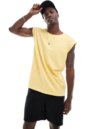 Brave Soul Raw edge singlet in pineapple