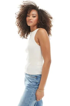 & OTHER STORIES Knitted boat neck sleeveless top in