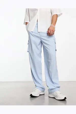 ASOS Smart wide leg cargo pants in dusty