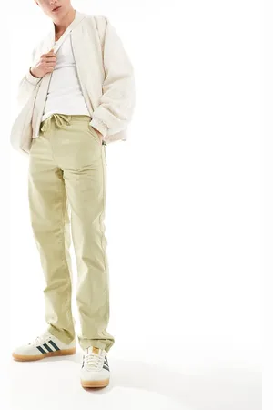 ASOS Straight fit ripstop pants in -Green