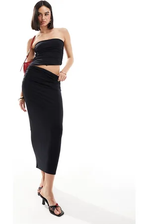 Pull&Bear Polyamide sculpt midi skirt in (part of a set)