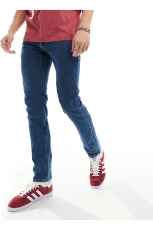 HUGO BOSS Delaware straight leg jeans in mid wash-Blue