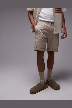 Topman Skinny chino shorts in -Neutral