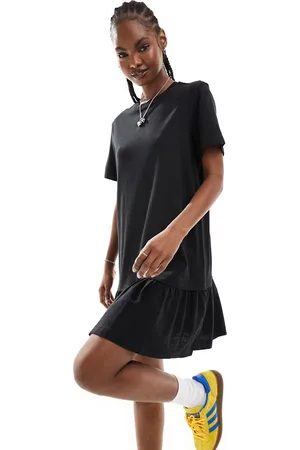 Monki Jersey mini dress with drop waist in