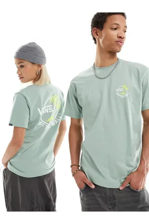 Vans Classic mini dual palm back print t-shirt in light green