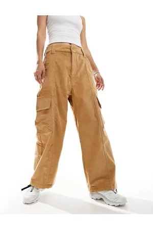 The North Face Heritage Utility cord wide leg high waist cargo pants in -Neutral