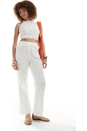 Amy Lynn Crochet straight leg pants in (part of a set)