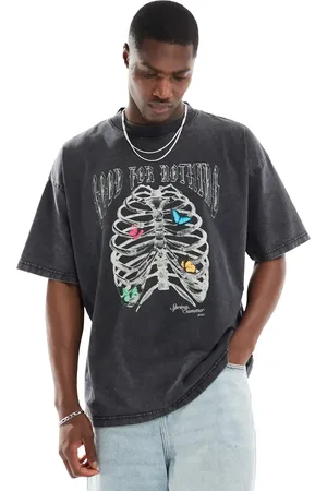 Good For Nothing Oversized t-shirt with logo script back print in washed