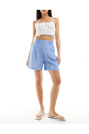 Stradivarius Linen blend shorts in