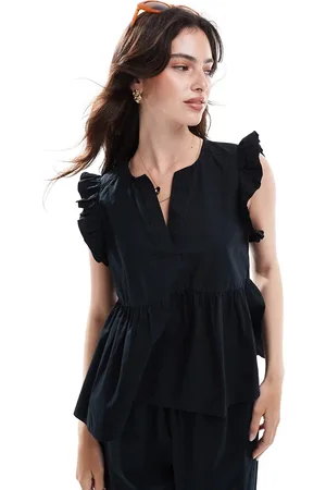 SELECTED Femme frilly top in (part of a set)