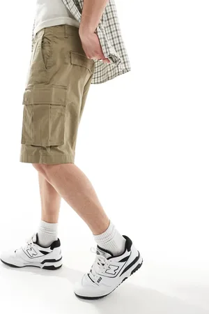 AllSaints Slane cargo shorts in light khaki-Green