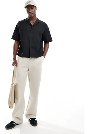 Pull&Bear Cropped boxy fit shirt in