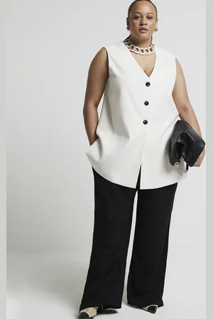 River Island Longline waistcoat in -White