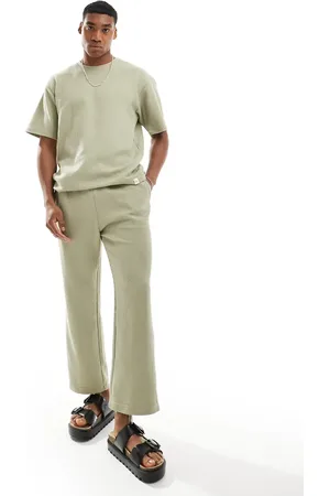 Pull&Bear Textured pants in mint (part of a set)