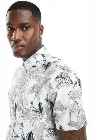 JACK & JONES Floral shirt in grey