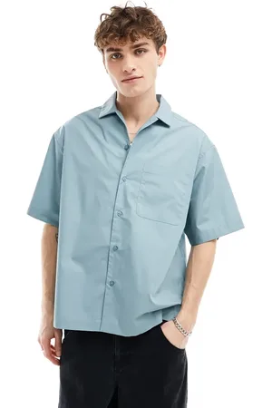 ASOS Oversized poplin shirt in -Green