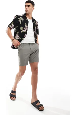 Hollister Short sleeve revere collar floral print poplin shirt boxy fit in