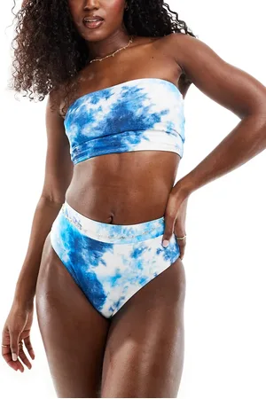 Threadbare Bandeau bikini set with high waist bottoms in