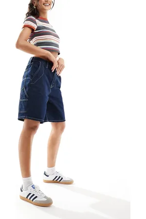 Vans Groundwork long denim shorts in indigo