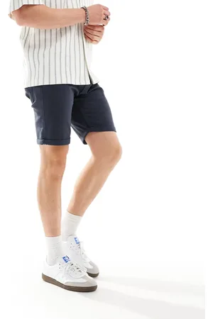 JACK & JONES 5 pocket shorts in navy-Black