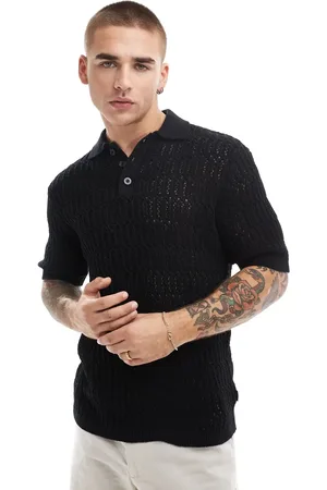 Only & Sons Open knit polo in