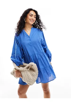 Iisla & Bird Volume broderie mini beach summer dress in