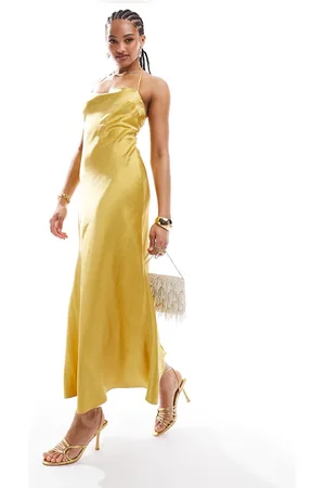 Bardot Silky satin maxi dress in