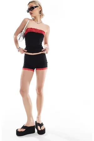 COLLUSION Lace trim micro shorts in (part of a set)