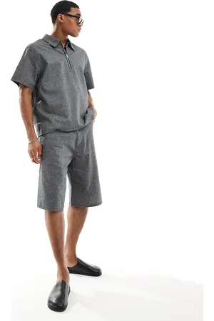 Weekday Astro loose fit shorts in and white stripe (part of a set)