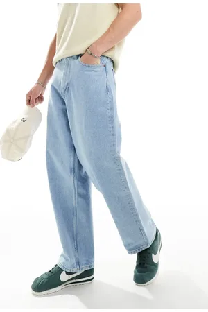 Dr Denim Kobe baggy fit mid waist jeans in stream light blue retro wash