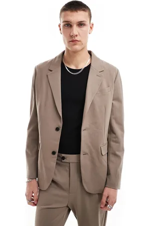 AllSaints Helm suit blazer jacket in light brown (part of a set)