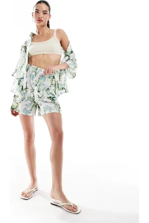 Object Relaxed shorts in ocean marble print (part of a set)-Multi