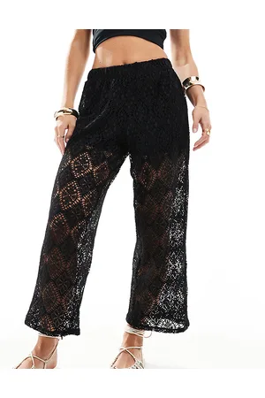 JDY Crochet wide leg pants with shorts insert in