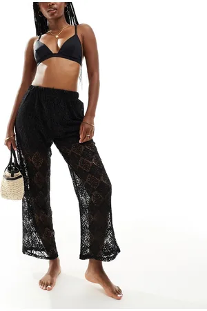 JDY Crochet wide leg pants with shorts insert in