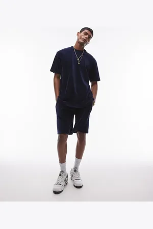 Topman Oversized fit velvet cord shorts in