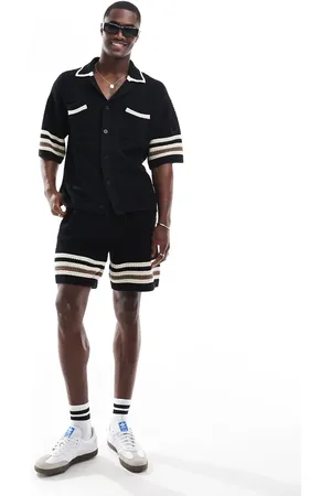 The Couture Club Stripe trim knitted shorts in (part of a set)