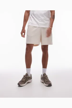 Topman Classic fit waffle shorts in -Neutral