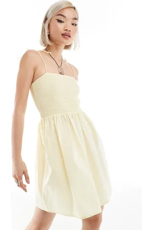 Monki Babydoll mini dress with shirred bandeau in