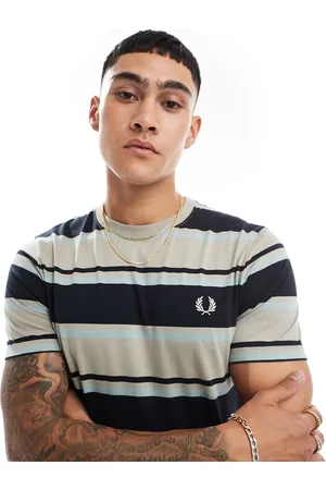 Fred Perry Bold stripe t-shirt in and grey
