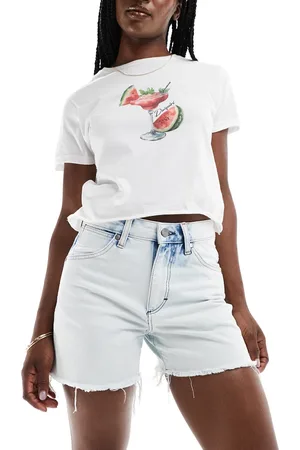 Wrangler Cowboy denim shorts in light wash