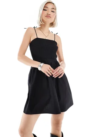 Monki Babydoll mini dress with shirred bandeau in