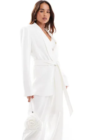 Six Stories Bridal structured shoulder tailored blazer in (part of a set)