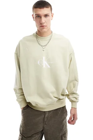 Calvin Klein Archival monologo crew neck sweatshirt in -Green