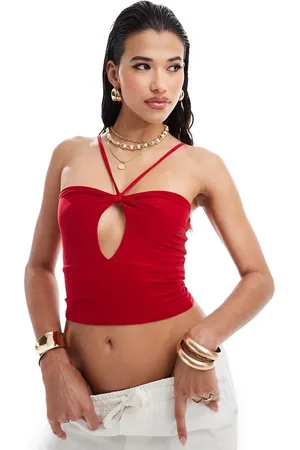 Missyempire Missy Empire cut out halterneck crop top in