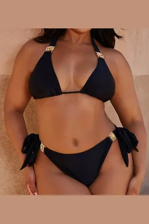 Moda Minx Curve x Bernadette Afia Amour tie side bikini bottoms in