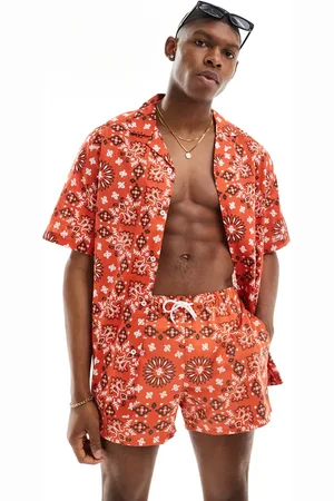 ASOS Relaxed revere shirt with bandana print in (part of a set)