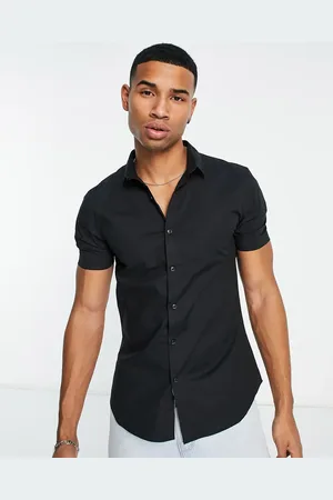 New Look Short sleeve button through shirt in -Green