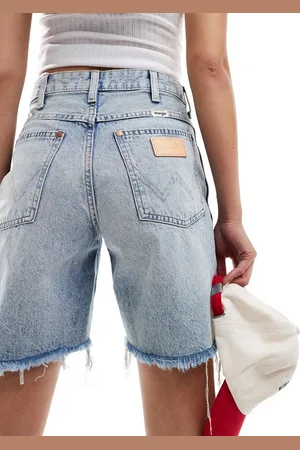 Wrangler Longer length cowboy denim shorts in